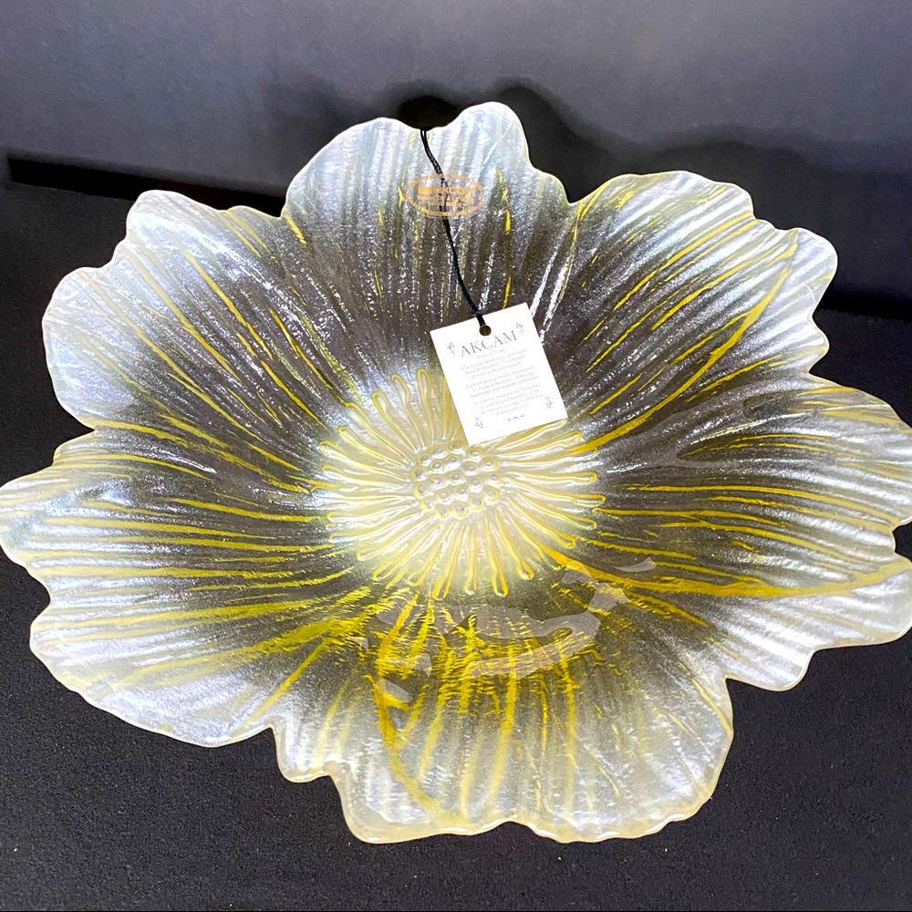 ❤️Beautiful handmade home decor bowl. Made in Turkey. Beautiful glass art!